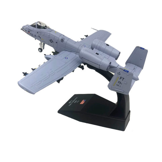 ns model1:100Thunderbolt lightning attack aircraft big shark mouth A- 10 fighter aircraft model