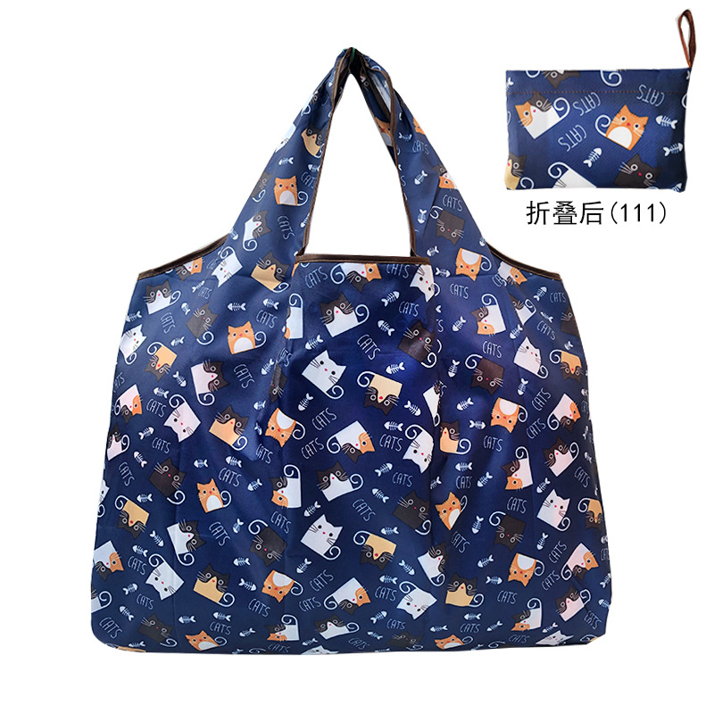 Gran y mediano portátil plegable supermercado bolsa de compras Portátil Bolsa de gran capacidad bolsa de tela impermeable bolsa de tela de compras