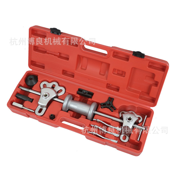 Juego de 17 piezas de uso general de código deslizante, juego de extractor de martillo deslizante, cubo de rueda, rodamiento, martillo deslizante, extractor, desmontador de eje trasero empotrado