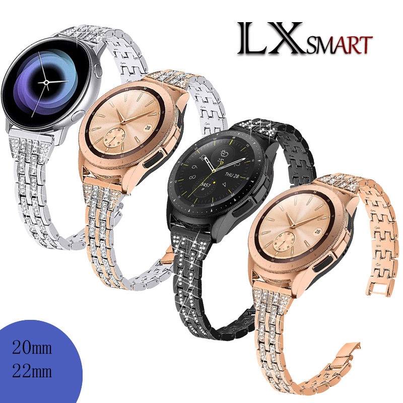 For Samsung galaxy watch5 Diamond Metal Strap active1/2 Rhinestone Metal Stainless Steel Band