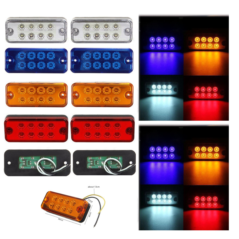 FUENTE fabricante camión luz trasera 8LED luz lateral 12V/24V 8LED camión luz lateral camión luz trasera