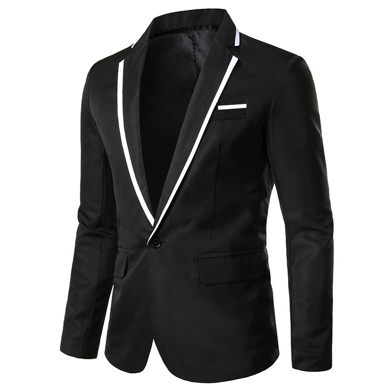 Spring and Autumn Foreign Trade Men's Slim Fit One Button Lapel Multicolor Suit Jacket Men's Large Size Business Casual Suit