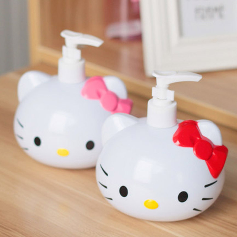 跨境现货压嘴瓶 卡通可爱洗手液瓶 女生乳液瓶 沐浴瓶洗漱台