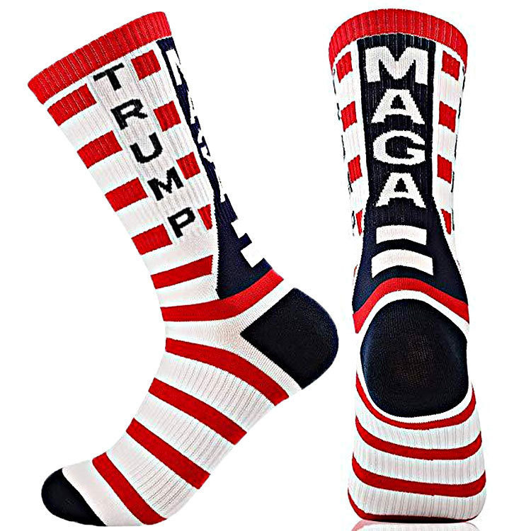 American Flag Socks Trump Mid-Calf Socks Letter Men's Socks Independence Day Cotton Socks Maga Striped Socks Bagged American Flag Socks Trump Mid-Calf Socks Letter Men's Socks Independence Day Cotton Socks Maga Striped Socks Bagged