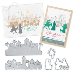 scrapbook DIY die carbon steel die children DIY embossing die cutting template castle village camel 