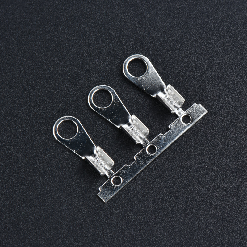 聚盈厂价直销黄铜镀锡0.4~0.7厚3.2地环RNB1.25-4横模4.3圆型端子