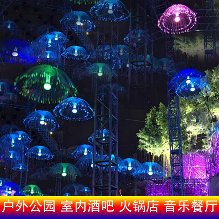 LED de fibra óptica de colores que cambia de color de doble capa marinero luz intermitente Cadena de luz cielo estrellado decoración al aire libre árbol colgando iluminación