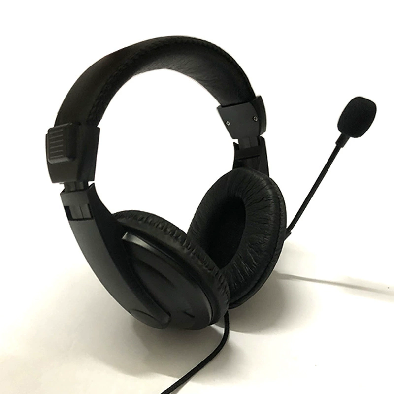 Cross -border 750 computer wired headset headset notebook desktop single -line wheat music game headset training