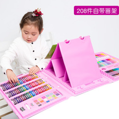 208pcs painting gift set learning stationery art supplies children's easel paintbrush tools watercolor set