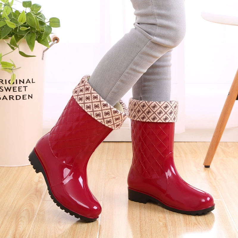Новые мужские резиновые сапоги-ботфорты Shanghai Erxiang Ms. Medium Low Tube Fashion Rain Boots Khaki PVC Rain Radies Anti-acid - Alkali Water Shoes 839