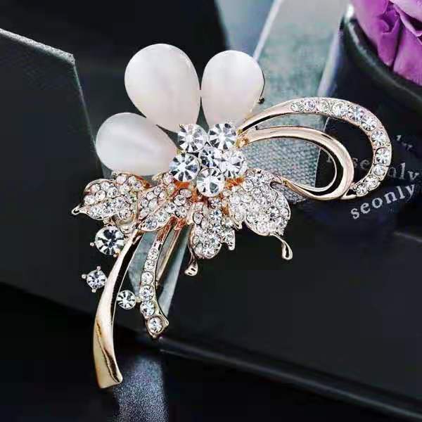 Edle Diamantbrosche Für Damen Elegante Schalbrosche Aus Legierung_voghion.com