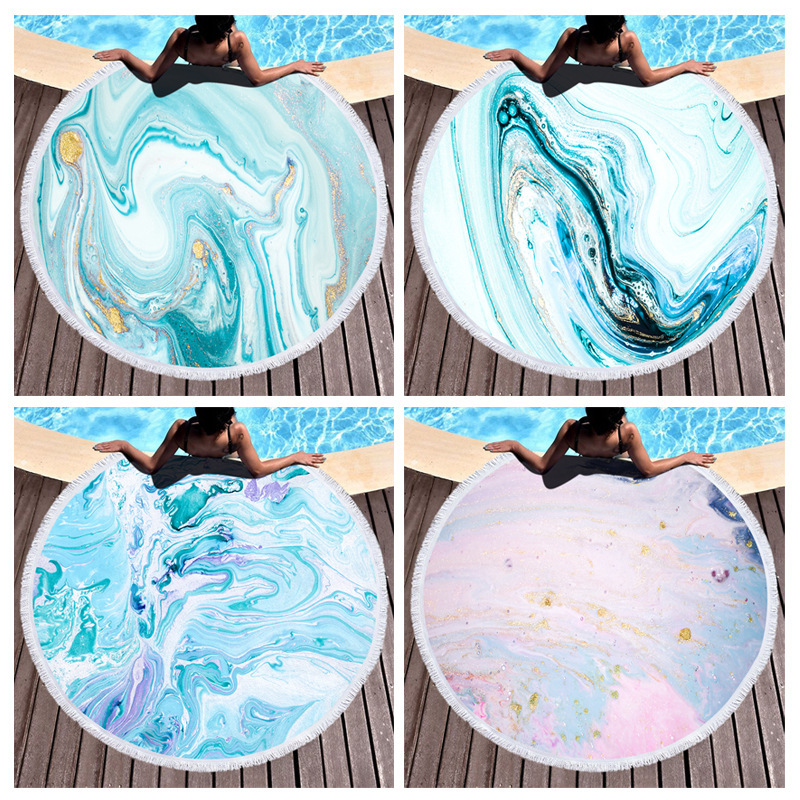 Factory Direct Supply Round Printed Beach Towel Microfiber Shawl Beach Towel Golden Series Outdoor Lunch Mat Factory Direct Supply Round Printed Beach Towel Microfiber Shawl Beach Towel Golden Series Outdoor Lunch Mat