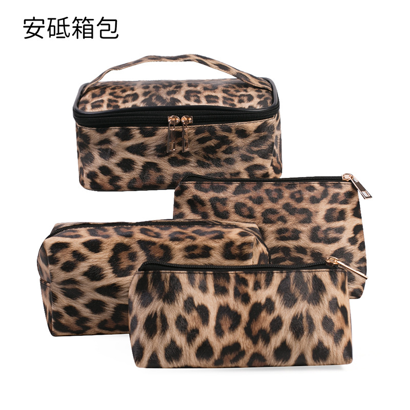 Nuevo en stock de mármol de tres piezas bolsa de cosméticos PU bolsa de lavado a prueba de agua bolsa de almacenamiento de viaje portátil de gran capacidad