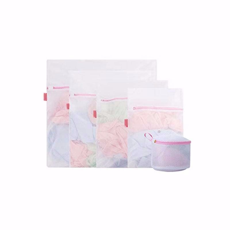 Cremallera gris bolsa de lavandería lavadora bolsa de malla especial bolsa de lavandería ropa interior al por mayor calcetines bolsa de lavado malla fina lavado doméstico