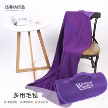 摇粒绒纯色促销礼品毛毯 外贸出口摇粒绒双面绒野餐毯可加LOGO