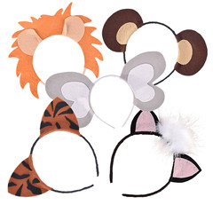 歐美跨境動物發箍 兒童獅子老虎表演髮飾 角色扮演cosplay頭箍批