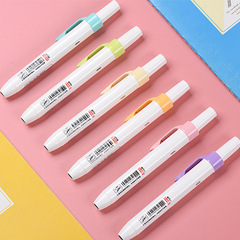 [Can be added ink] Light-colored student fluorescent pen candy color set marking pen reading highlighter notebook 