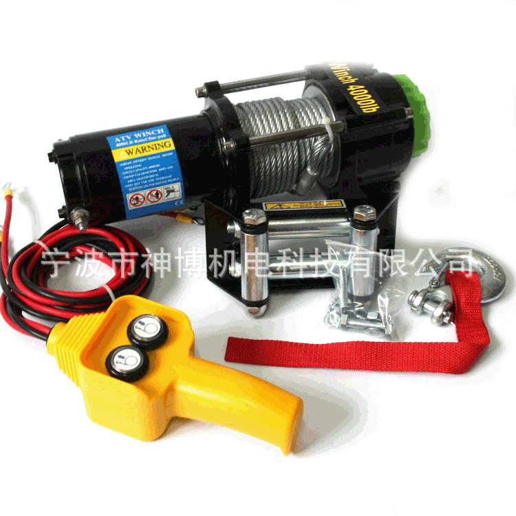 厂家直销4000LB越野车绞盘 车用电动绞盘 钢索电动绞盘