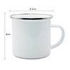 Hot transfer enamel cup Silver edge hot -ranging Chinese coating enamel cup Macana blank stainless steel bag silver edge enamel cup