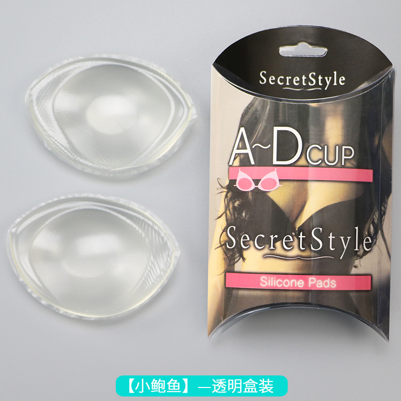 Silicona pecho pad insertar transparente engrosada invisible push up triángulo pecho pad de silicona falso pecho pad sujetador insertar ropa interior pad