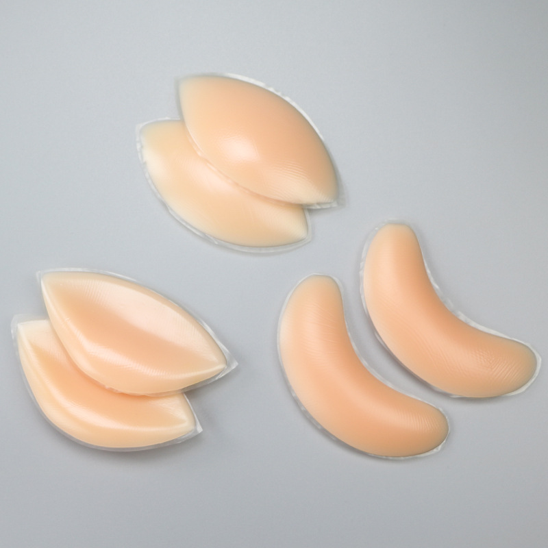 Silicona pecho pad insertar transparente engrosada invisible push up triángulo pecho pad de silicona falso pecho pad sujetador insertar ropa interior pad