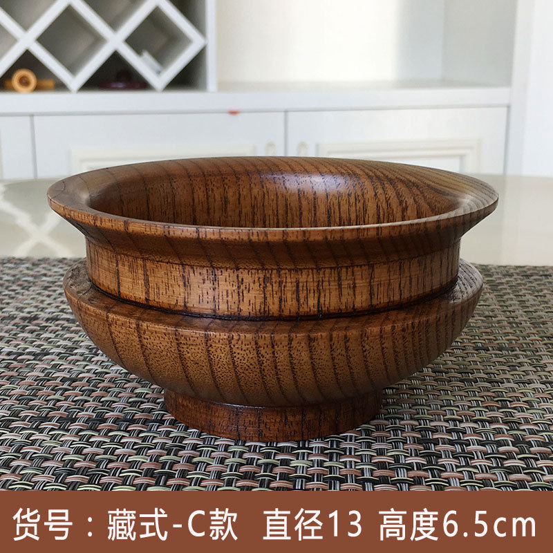 Directo de fábrica creativa de leche mongol tazón de primera clase de madera Xizango tazón redondo de mantequilla tazón de madera Xizango