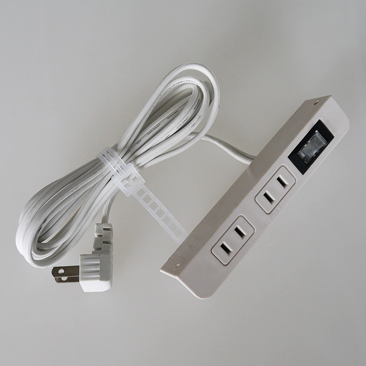 厂家销售日式家具插电源插线板 家用充电带开关插2孔线板