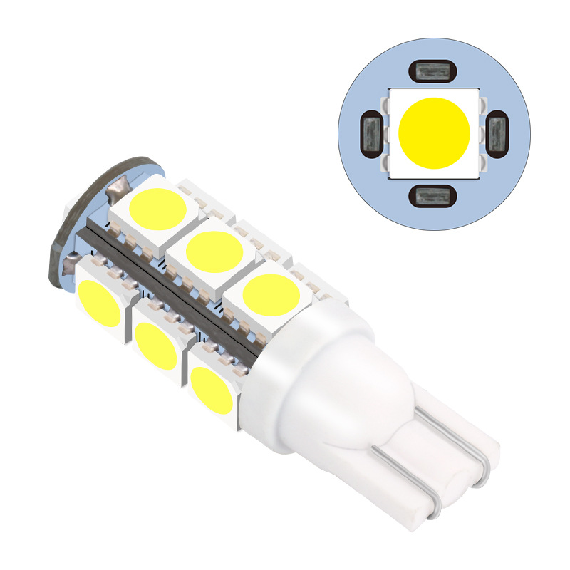 Suministro transfronterizo 5050 T10 ancho bombilla 13smd w5w brillante luz LED Modificación del coche luz de lectura