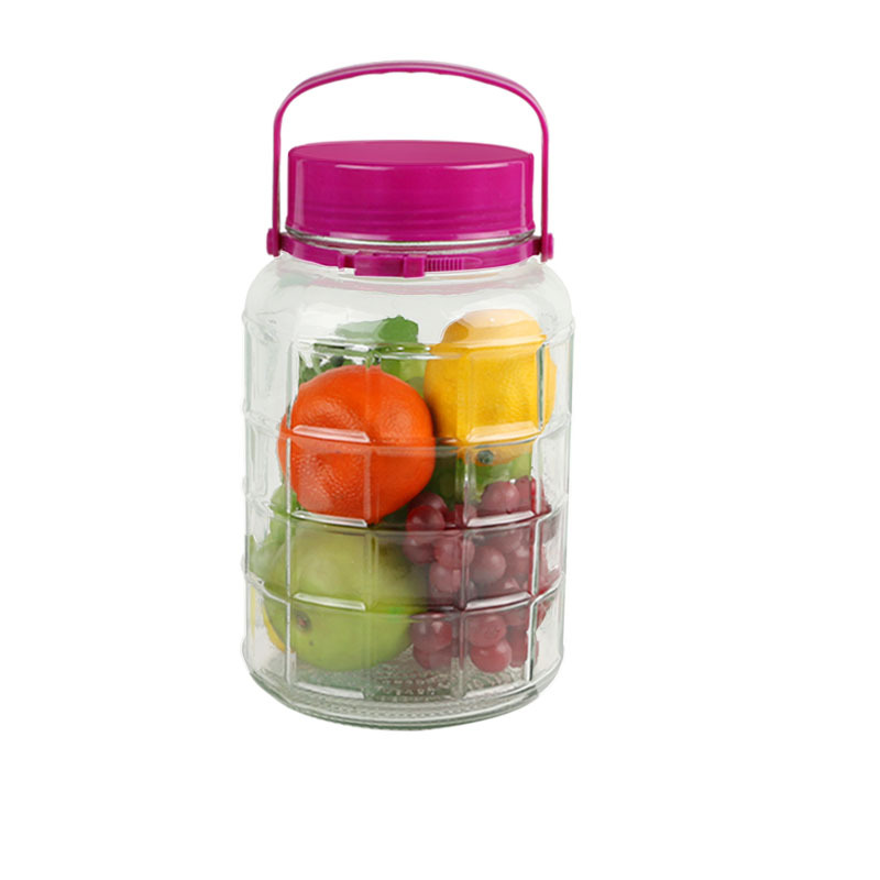 Botellas y frascos de vidrio de gran capacidad para elaboración de vino, botellas de vino medicinal de calidad alimentaria, frascos sellados, botellas de vino de ciruela con grifo.