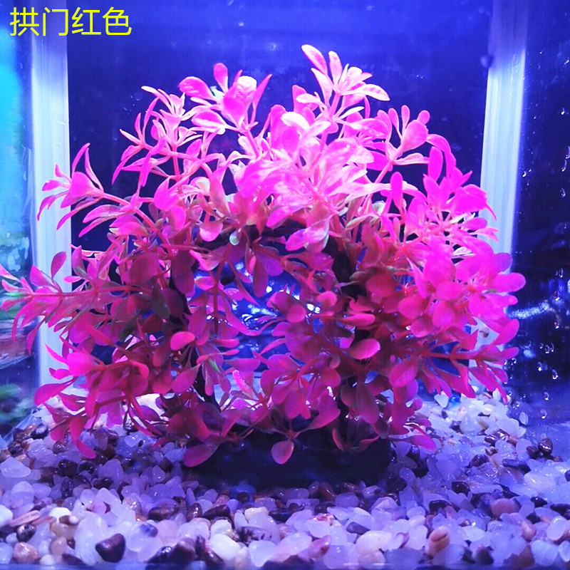 Acuario artificial planta acuática flor pecera paisaje decoración artificial planta paisaje sumergido madera accesorios arco árbol