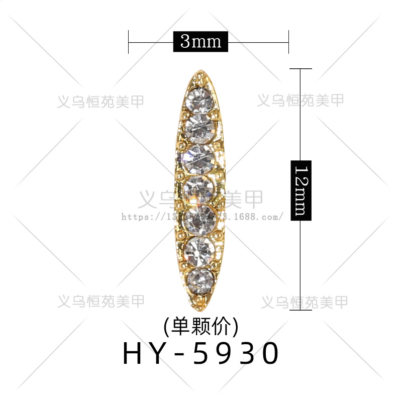 Transfronteriza nueva aleación de uñas de metal accesorios de la joyería ZIRCON varita de diamante transparente herramienta de uñas accesorios de diamante al por mayor