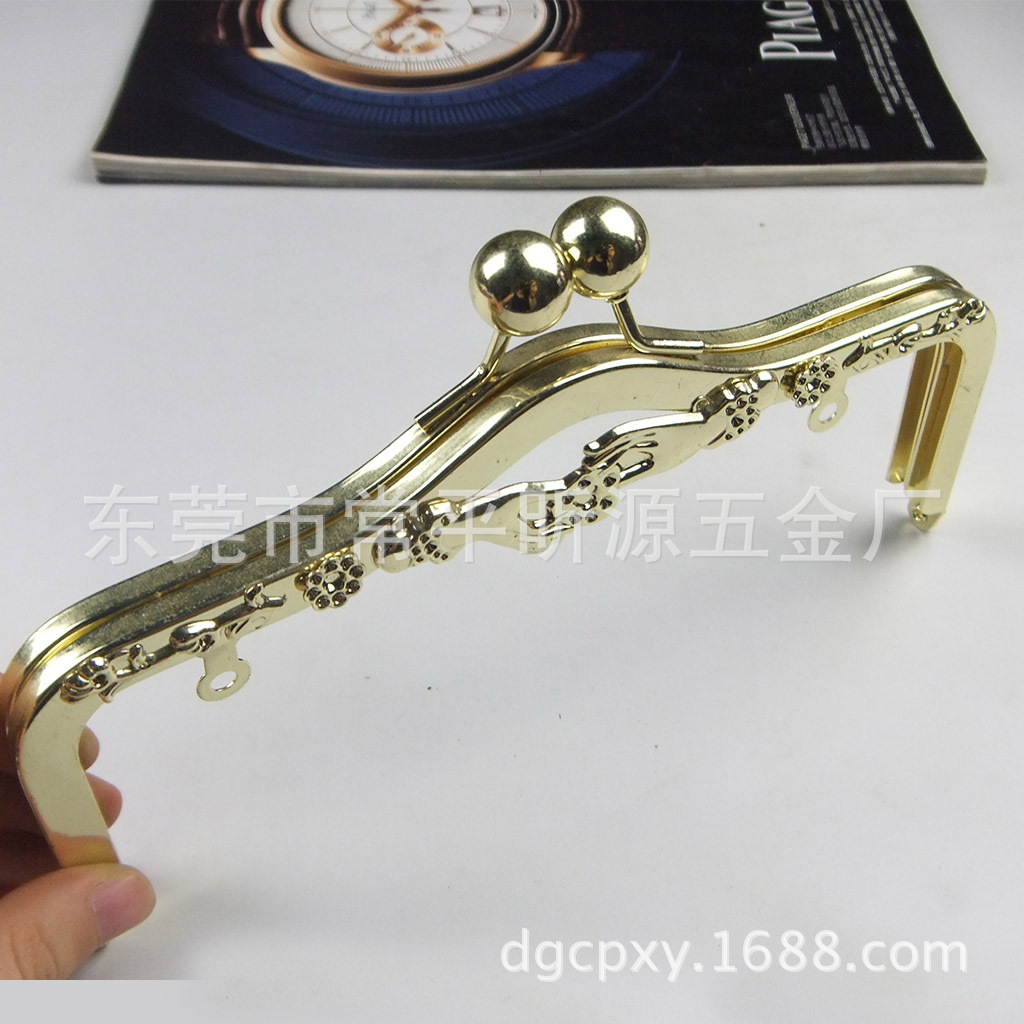 供应箱包手袋配件 手袋铰 圆角五金锁夹扣配件