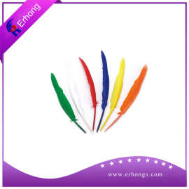 染色鹅毛硬刀翎驼背单边20-30cm 印第安头饰羽毛制品装饰DIY材料