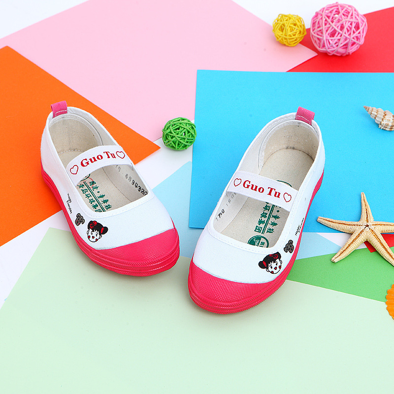 Dance shoes baby children gymnastics shoes kindergarten indoor white shoes boys and girls tennis shoes factory direct sales