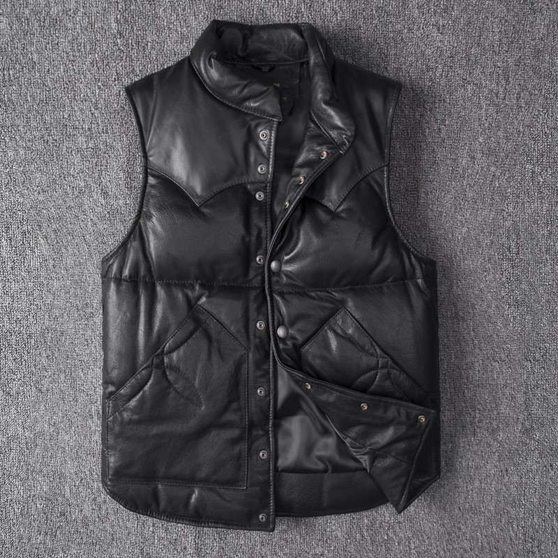 Winter short vest with down