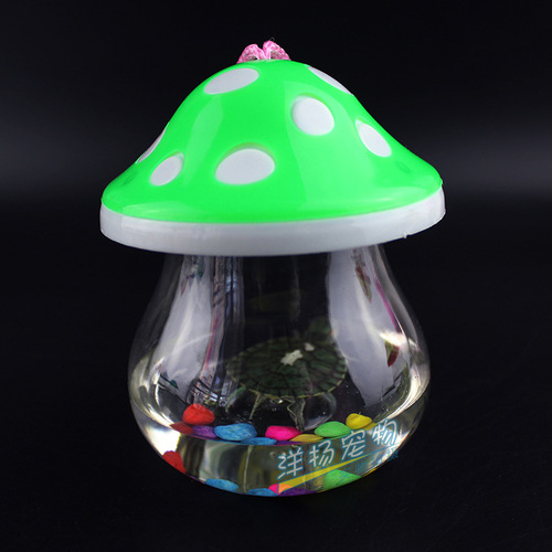 Small fish bottle stall plastic goldfish bottle turtle bottle portable cartoon QQ bottle goldfish tank jellyfish bottle transparent turtle box
