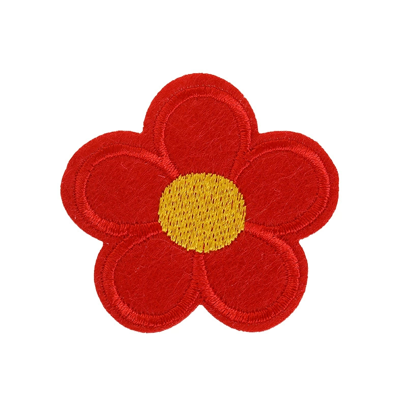 Supply performance service auxiliary materials Hyuna Fengfeng national embroidery cloth sticker patch pink pink flower red flowers