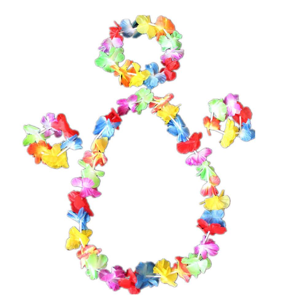Garland anillo de pecho Hawaiano hula cuello anillo empresa Reunión Anual partido reconocimiento Garland cabeza anillo pulsera traje