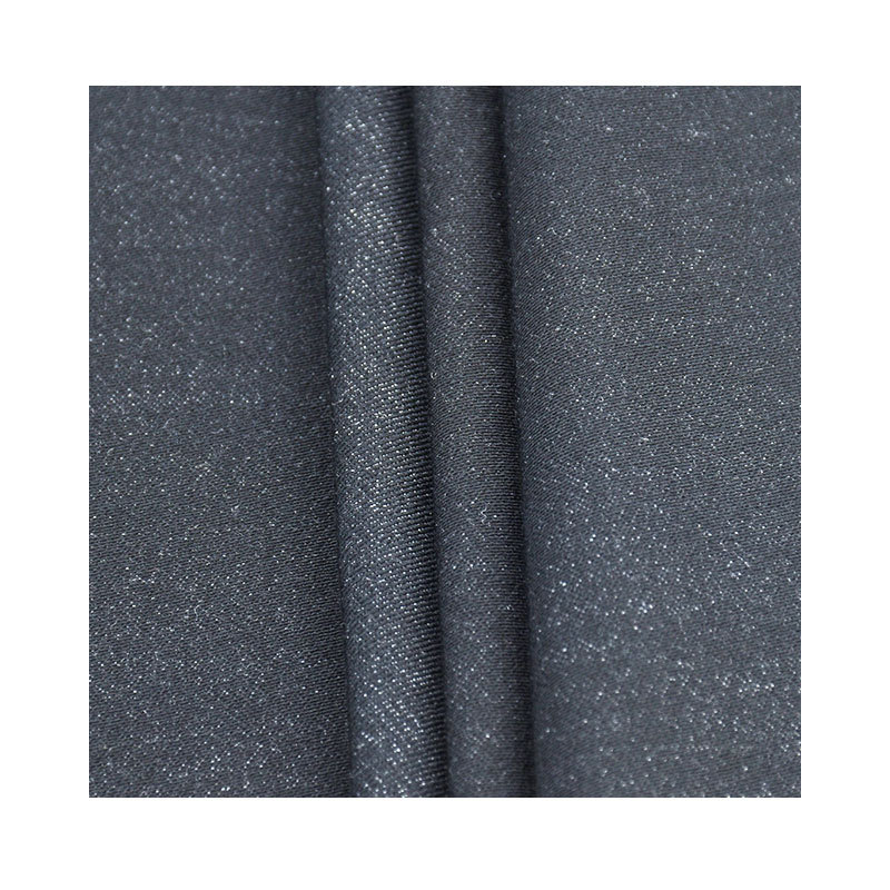 四面弹类型 棉涤贡缎面料 梭织工艺染色布 仿牛仔休闲裤子面料