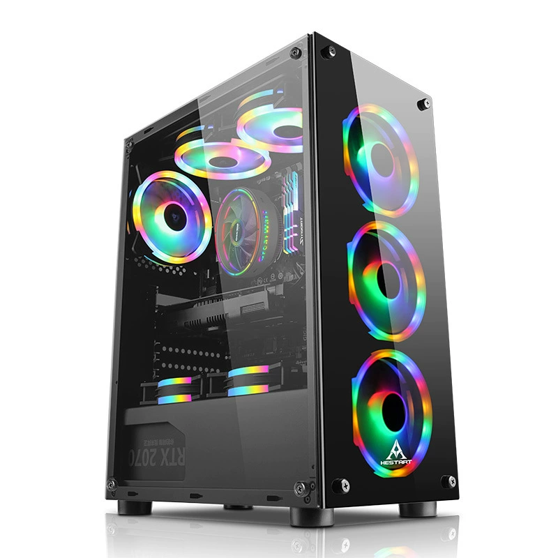 Корпус ПК Aurora, закалённое стекло с двух сторон, поддержка ATX, USB 3.0