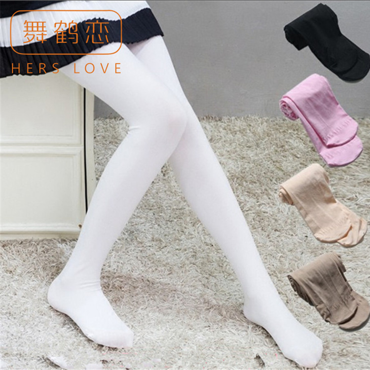 Dance crane love factory batch children spring and summer dance white pantyhose student ballet professional 90D big socks dance socks Dance crane love factory batch children spring and summer dance white pantyhose student ballet professional 90D big socks dance socks