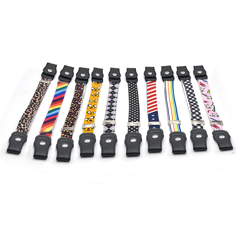 Cinturón para niños cinturón elástico para bebés niños y niñas pantalones elásticos cinturón pantalones anti-caída para niños con botón a presión en stock