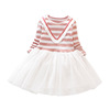 Dress girl's, small princess costume, Korean style, suitable for teen, long sleeve, autumn