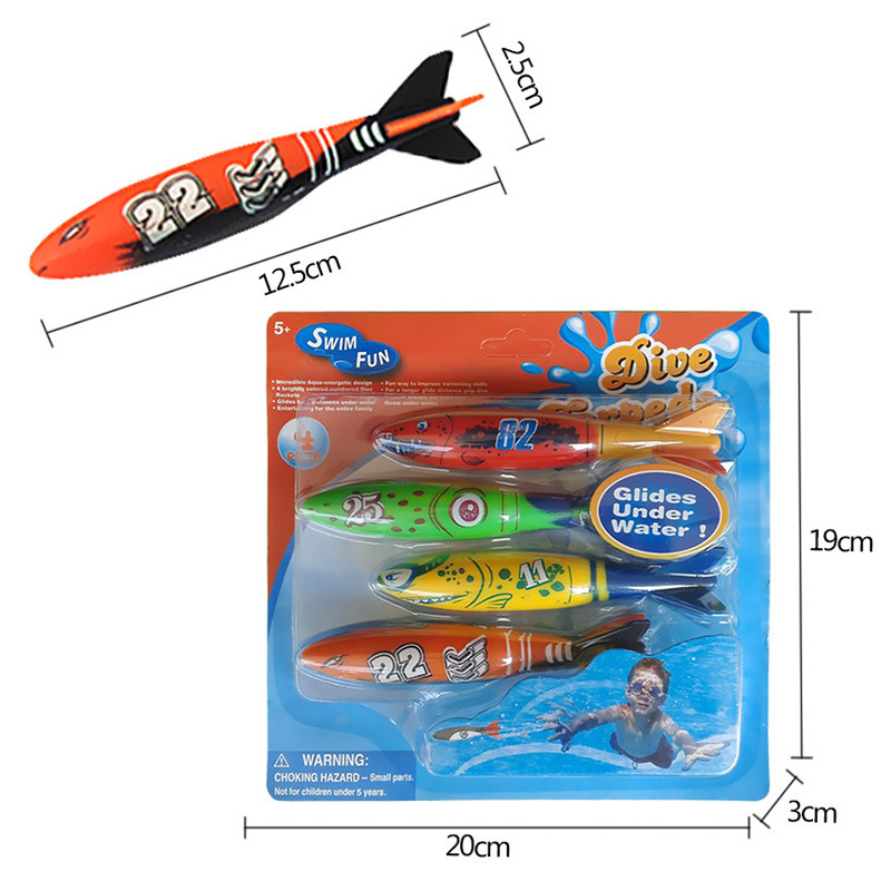 Amazon suministro de buceo juguetes para niños Piscina lanzando torpedo juguetes de agua fuente de fábrica al por mayor