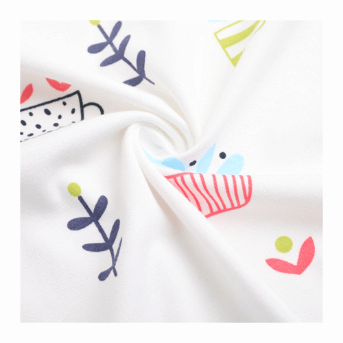 40s all-cotton cartoon printed terry cloth A-class pure cotton underwear nursing bra sleep sack printed knitting baby fabric