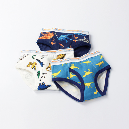 Children's briefs European and American pure cotton threaded baby boy underwear for small and medium-sized children cartoon breathable boy shorts wholesale