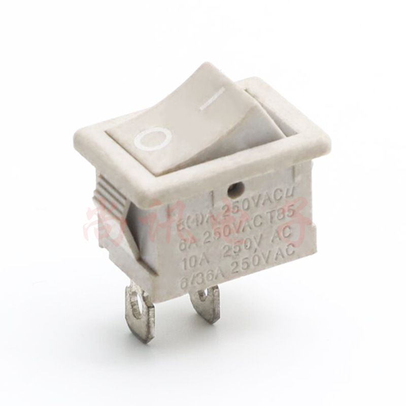 灰色船型开关 两脚两档船形开关15*21 安装尺寸13*19MM翘板开关