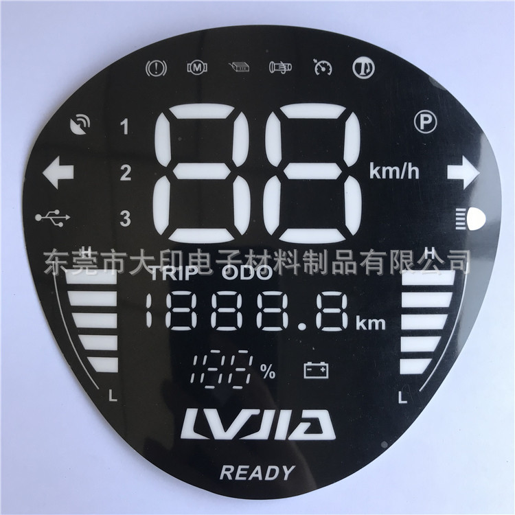 扩散均光膜显示面贴 绿佳电动车数码管膜片PET网版丝印仪表盘贴膜