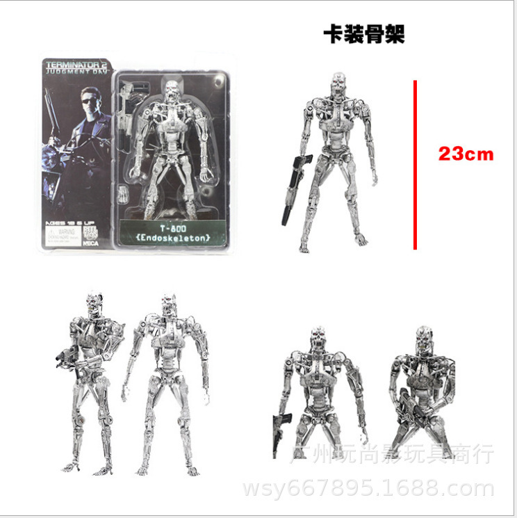 Wanshangying Neca Movie Terminator Series T800 T1000 7inch Jointed Action Figure Model