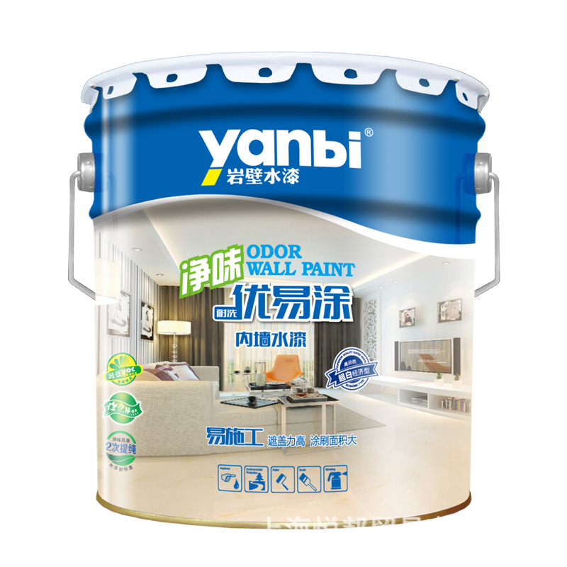 岩壁水漆净味优易涂内墙水漆家用修复漆油漆涂料乳胶漆工程墙面漆